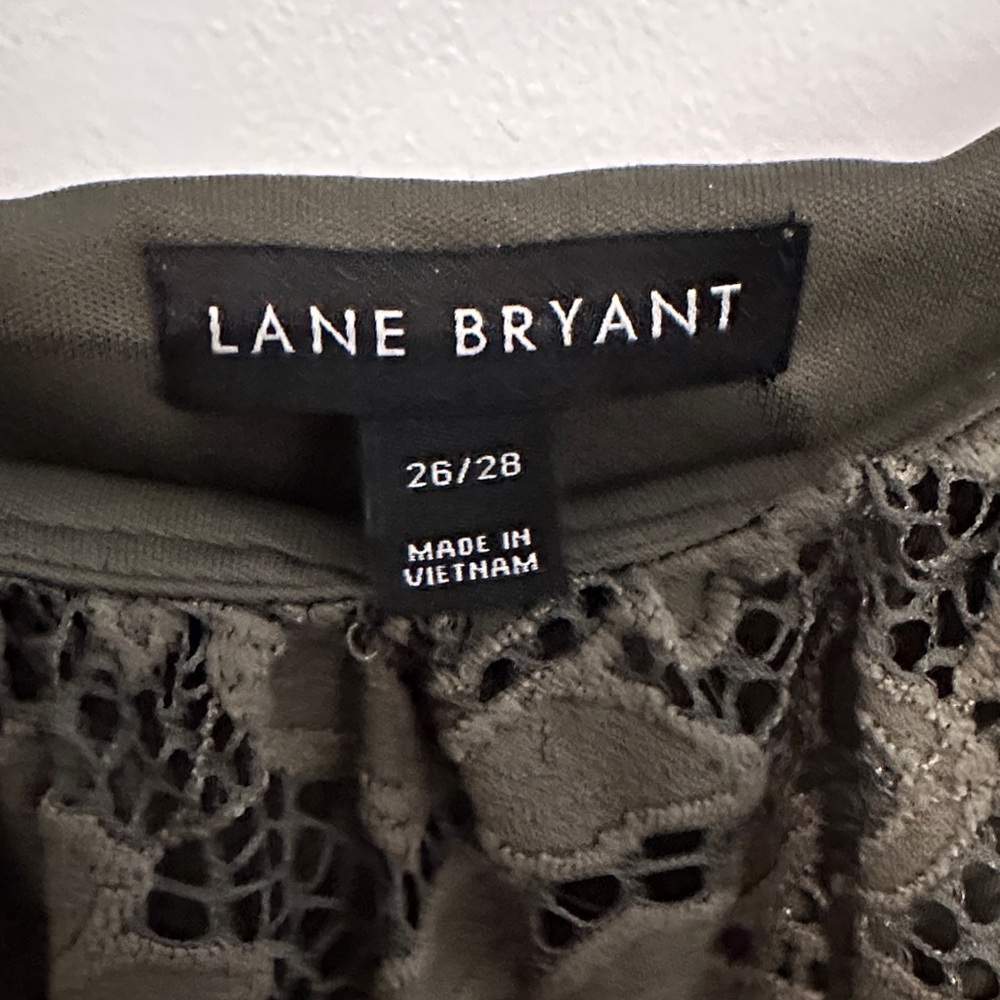 Lane Bryant, 👗 Olive Lace Dress, 26/28 Plus - Picture 4 of 6